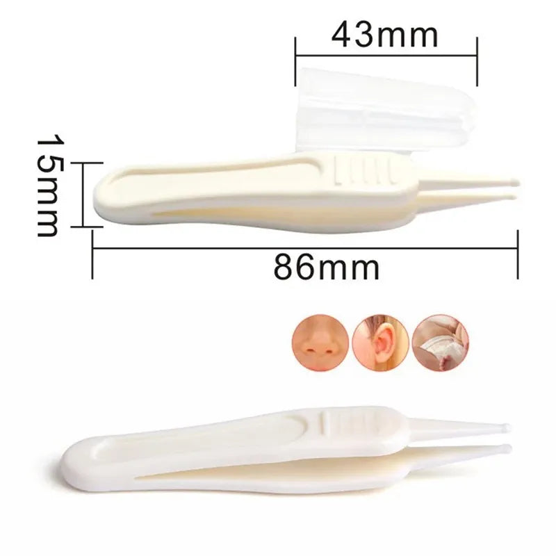Round-Head Baby Ear Ear/Nose Navel Cleaner Clip Tool Nose Picker with  Storage Box