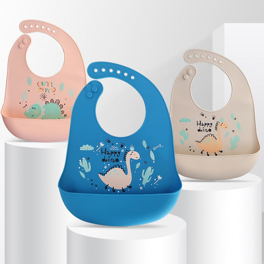 Waterproof Adjustable Soft Silicone Bib Baby Feeding Stuff